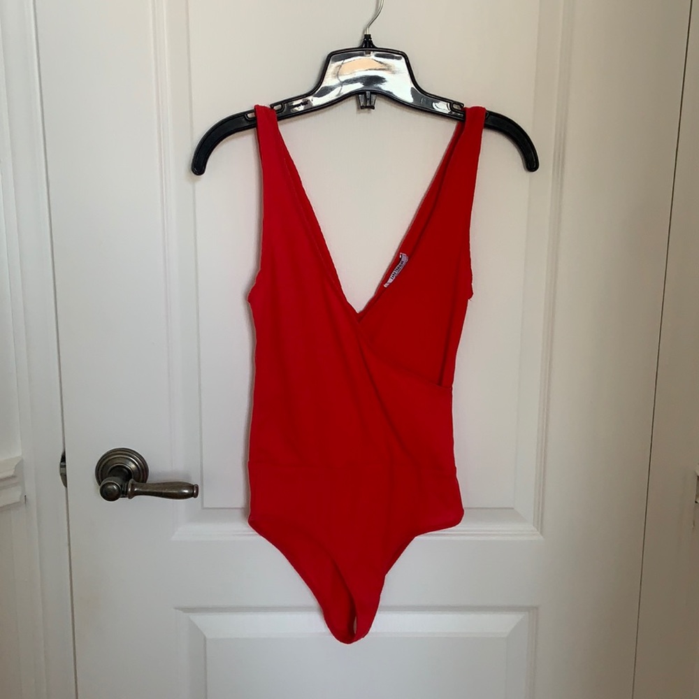 Zara red bodysuit